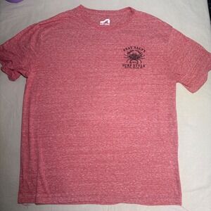 Surf Style Stay Salty Daytona Beach FL Graphic Tee Mens Large Red Heather Marl